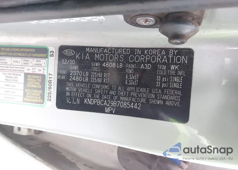 2011 Kia Sportage Lx from USA, damaged, VIN KNDPBCA29B7085442